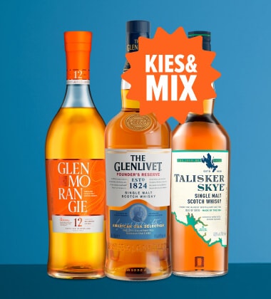 Kies en mix 2 whisky's voor 66 euro